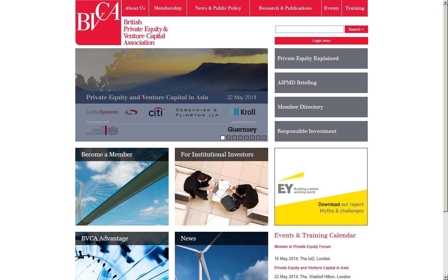 British Venture Capital Association Website