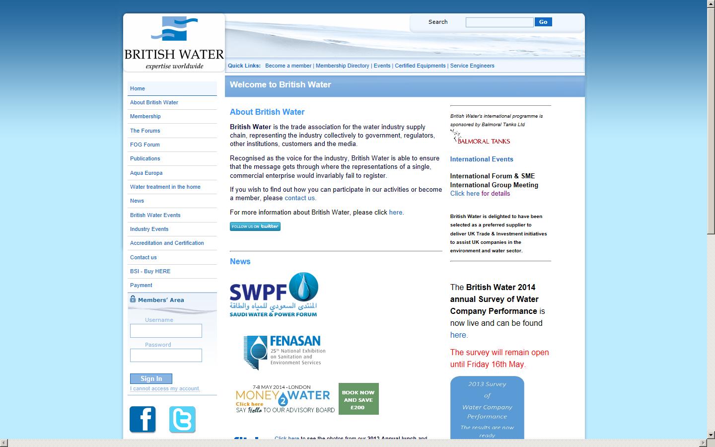 British Water Website