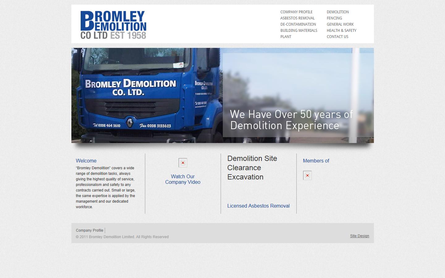 Bromley Demolition Co. Ltd Website
