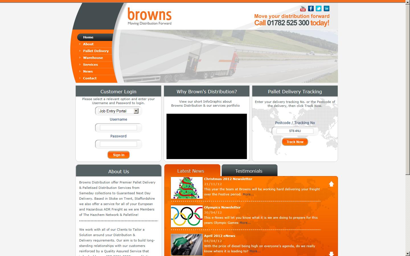 Browns Distribution Services Ltd Website