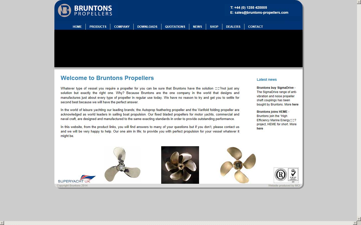 Bruntons Propellers Ltd Website