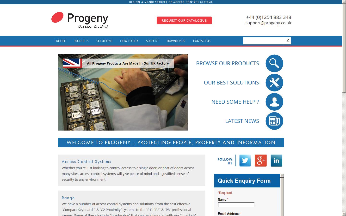 Progeny Ltd Website