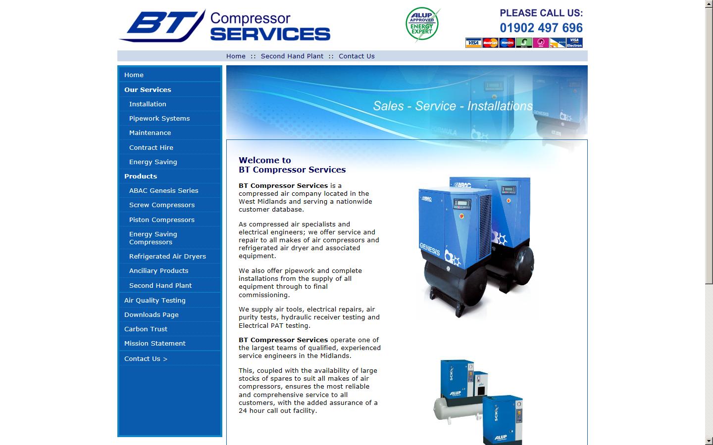 BT Compressor Services  Website