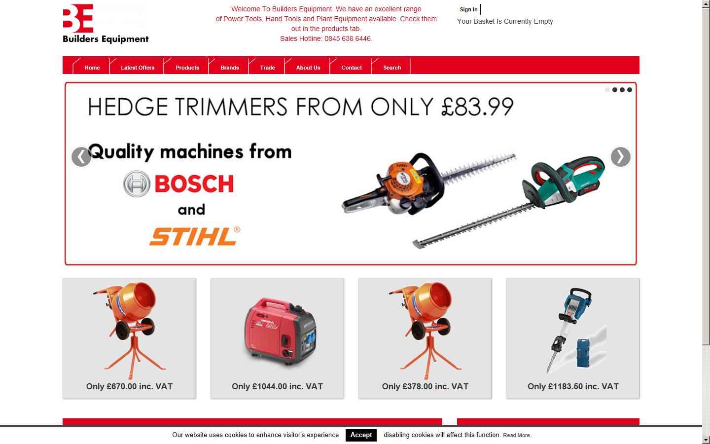 Builders Equipment Ltd Website
