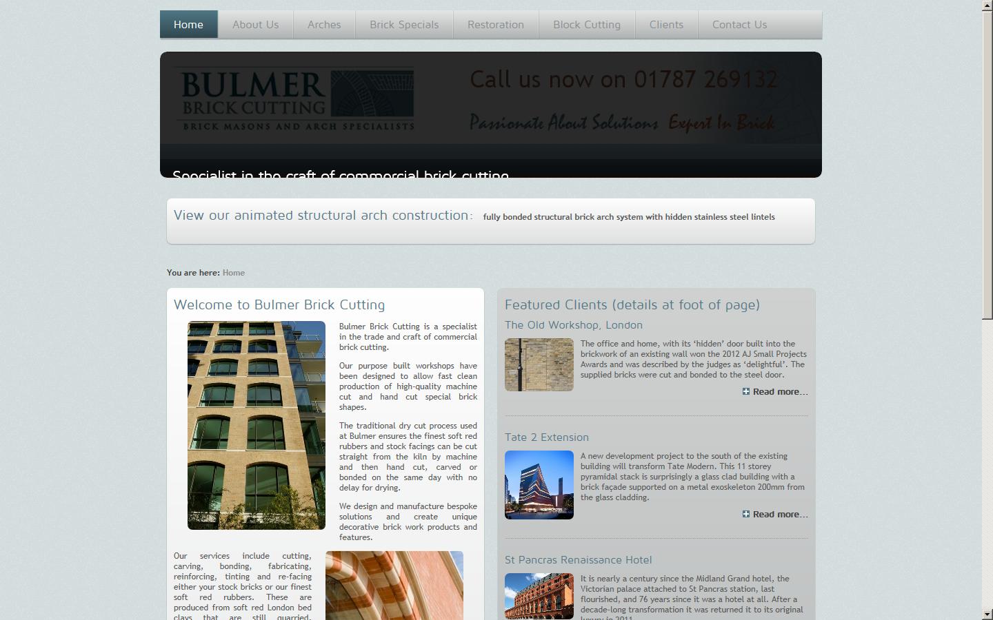 Bulmer Brick Cutting Services Website