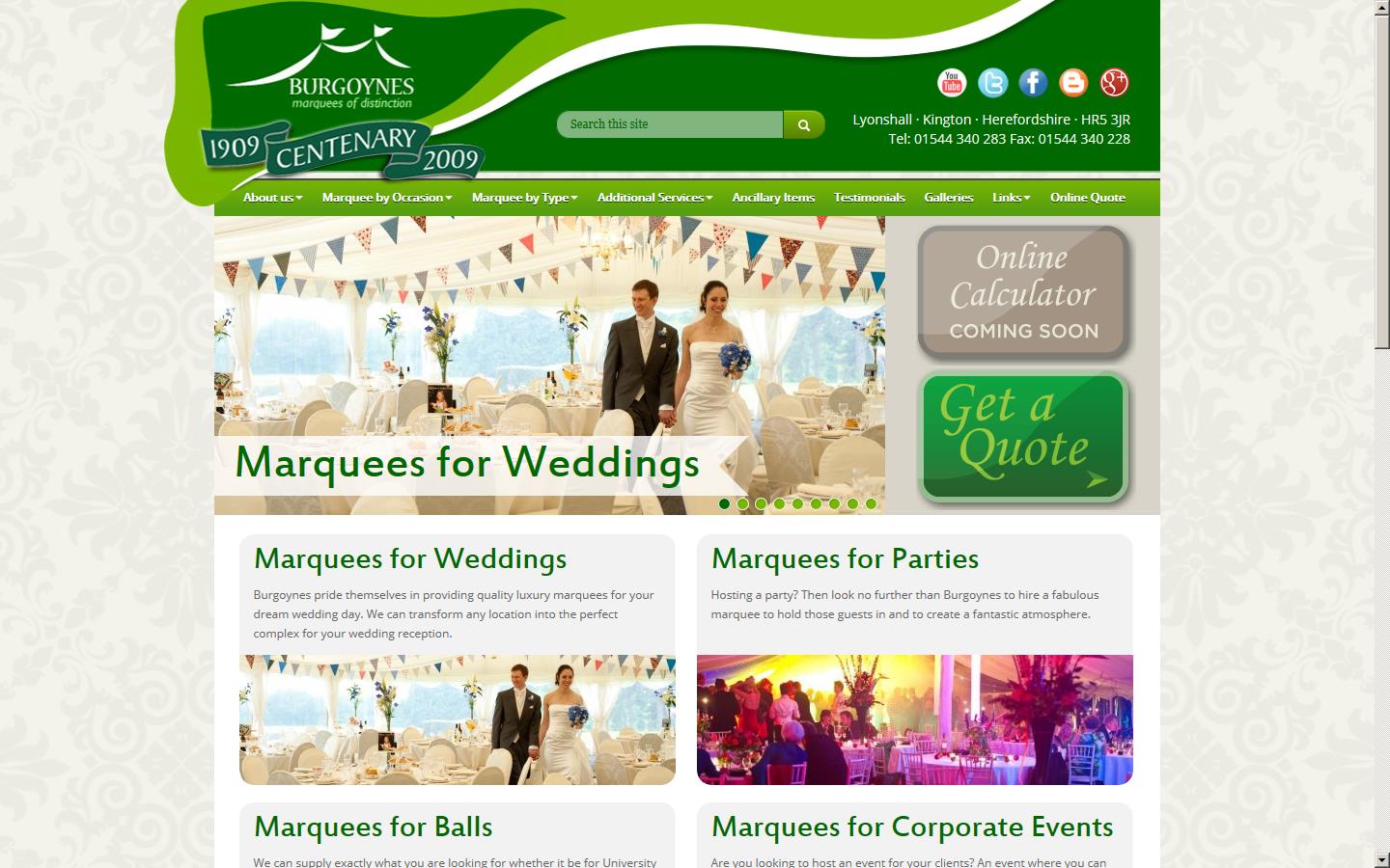 Burgoynes (Lyonshall) Ltd Website