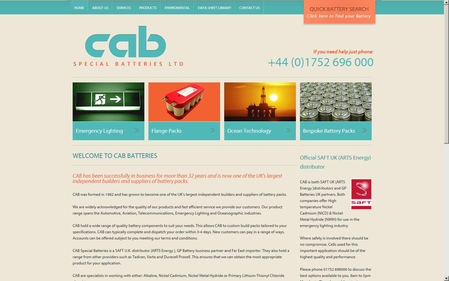 CAB Special Batteries Ltd Website
