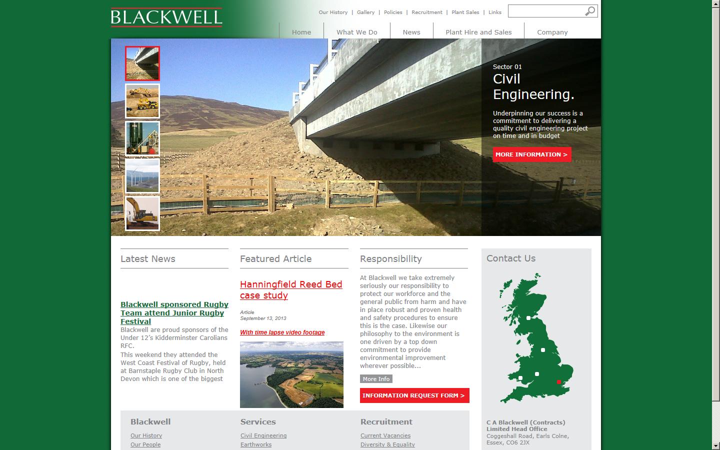C A Blackwell (Contracts) Ltd Website