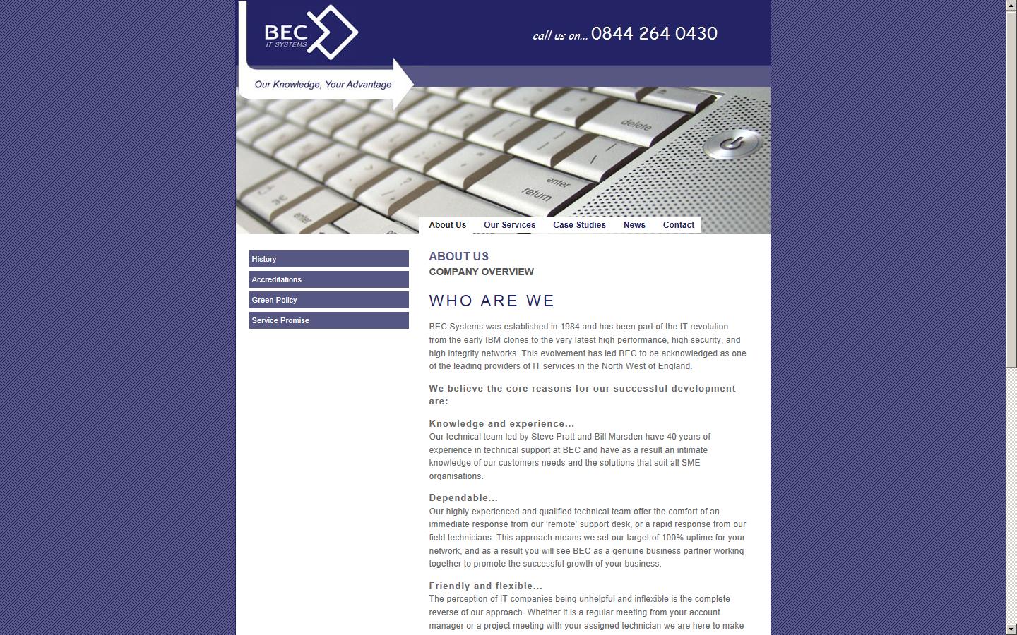 BEC Systems LTD Website