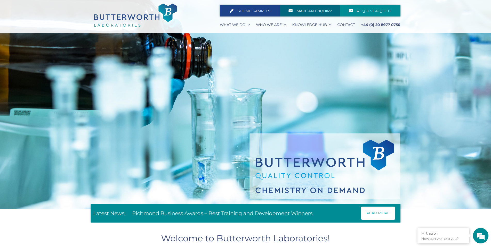 Butterworth Laboratories Ltd Website