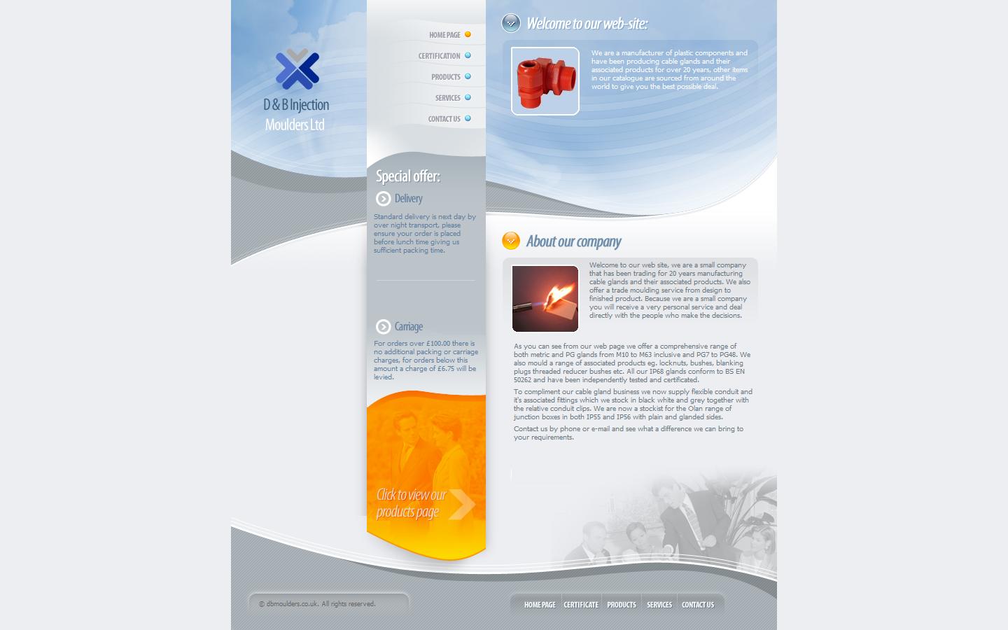 D & B Injection Moulders Ltd Website