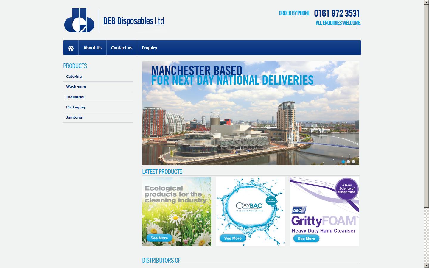 D E B Disposables Website