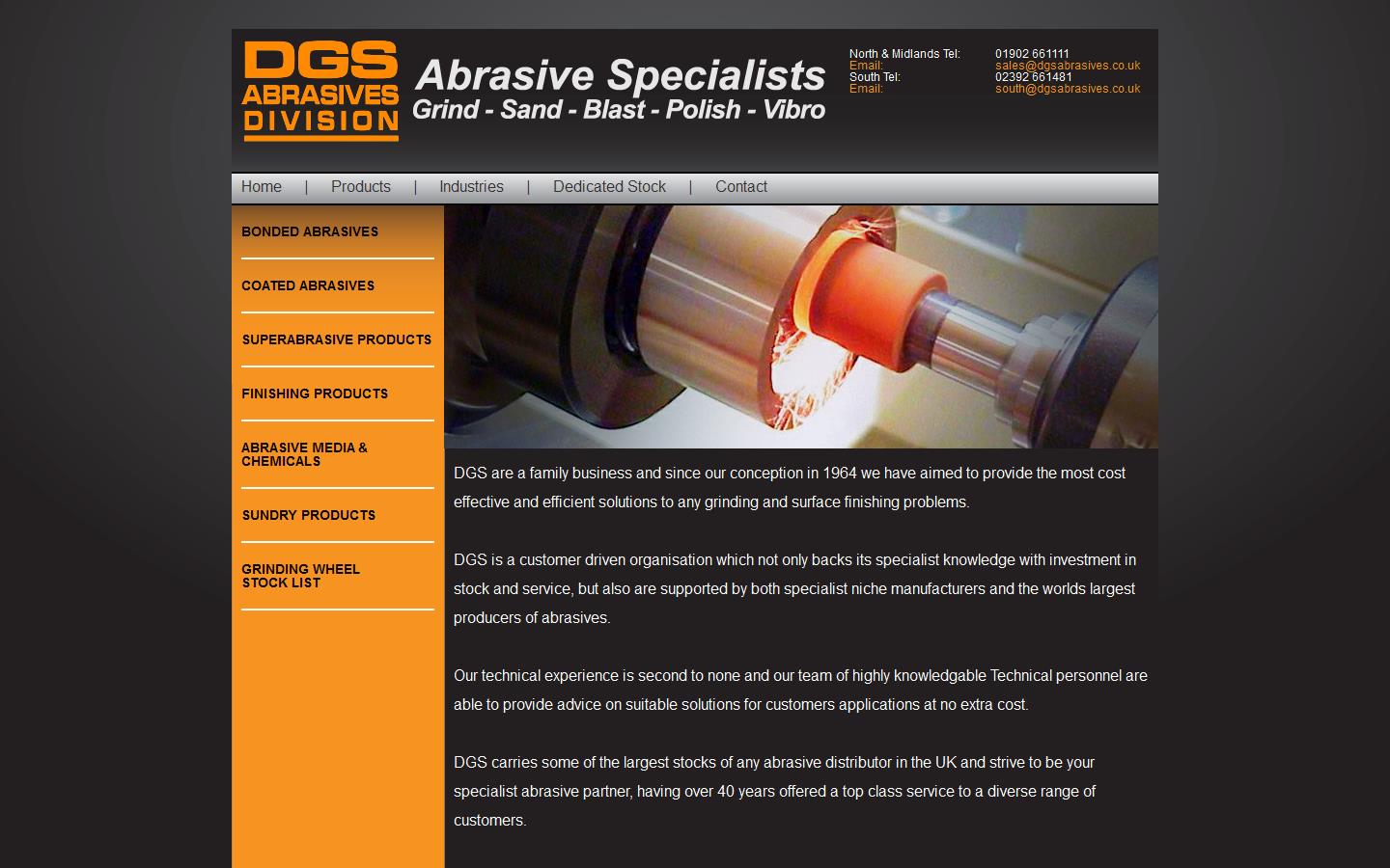 DGS Abrasives Division Website