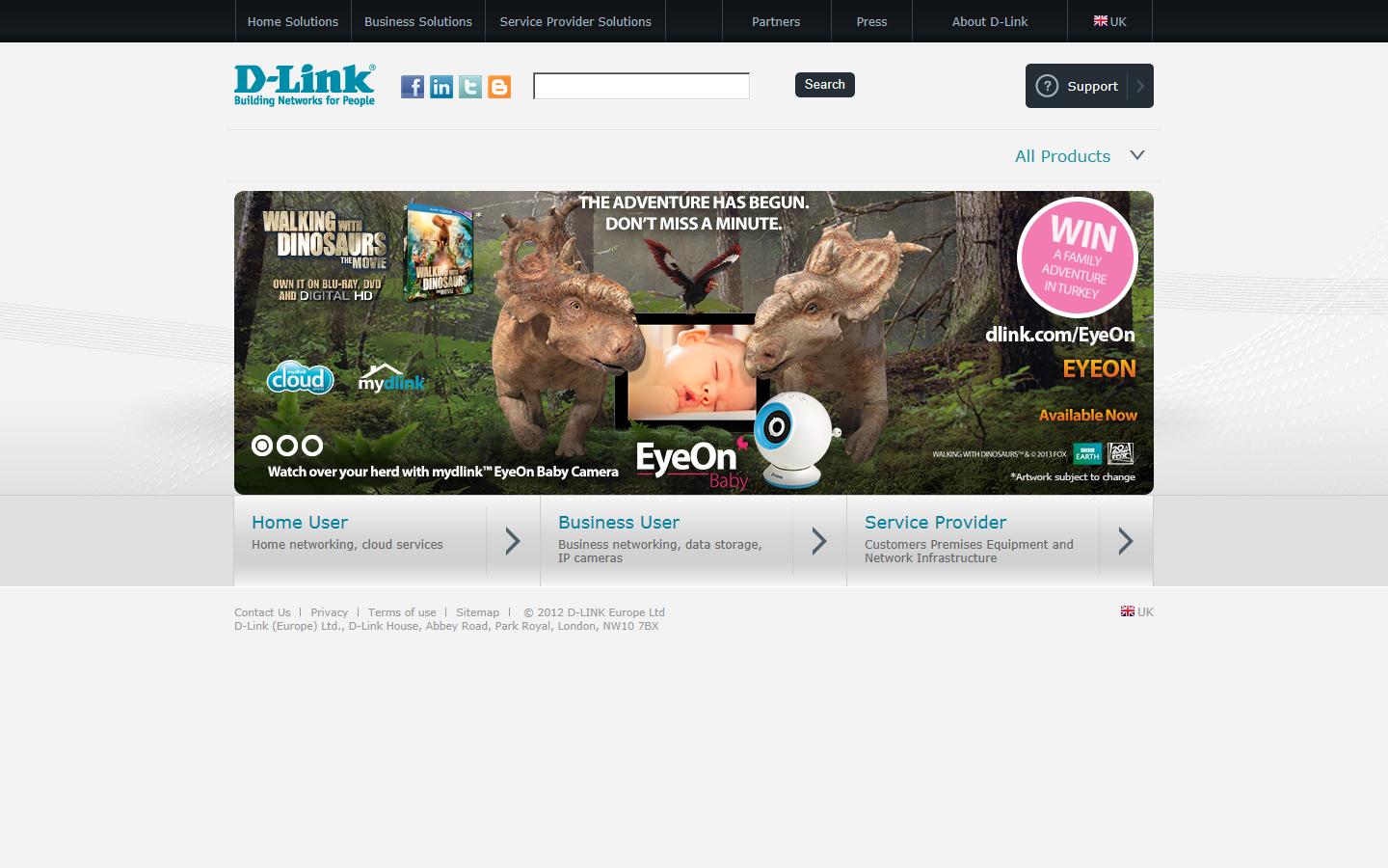 D-Link Europe Website