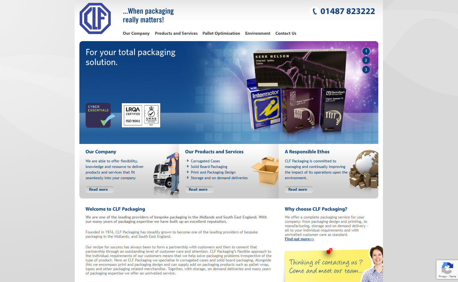 CLF Packaging Ltd Website