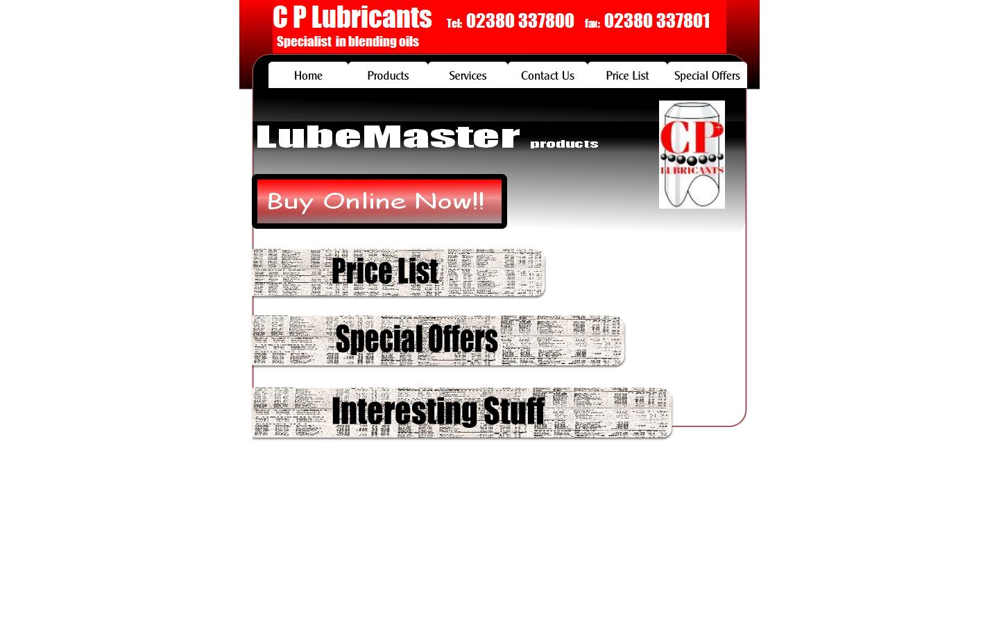 C P Lubricants Ltd Website