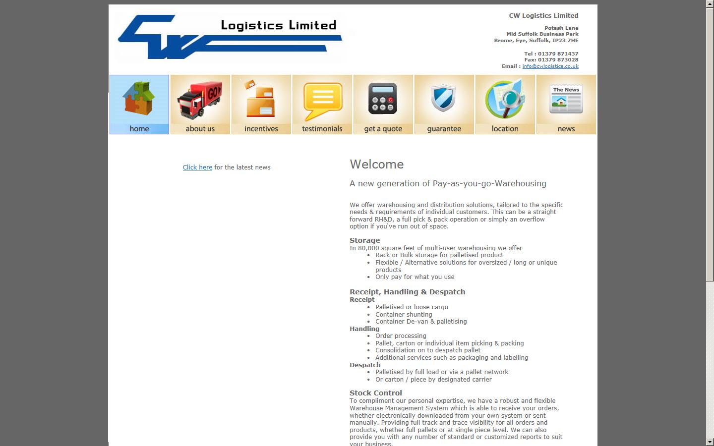 C W Logistics Ltd Website