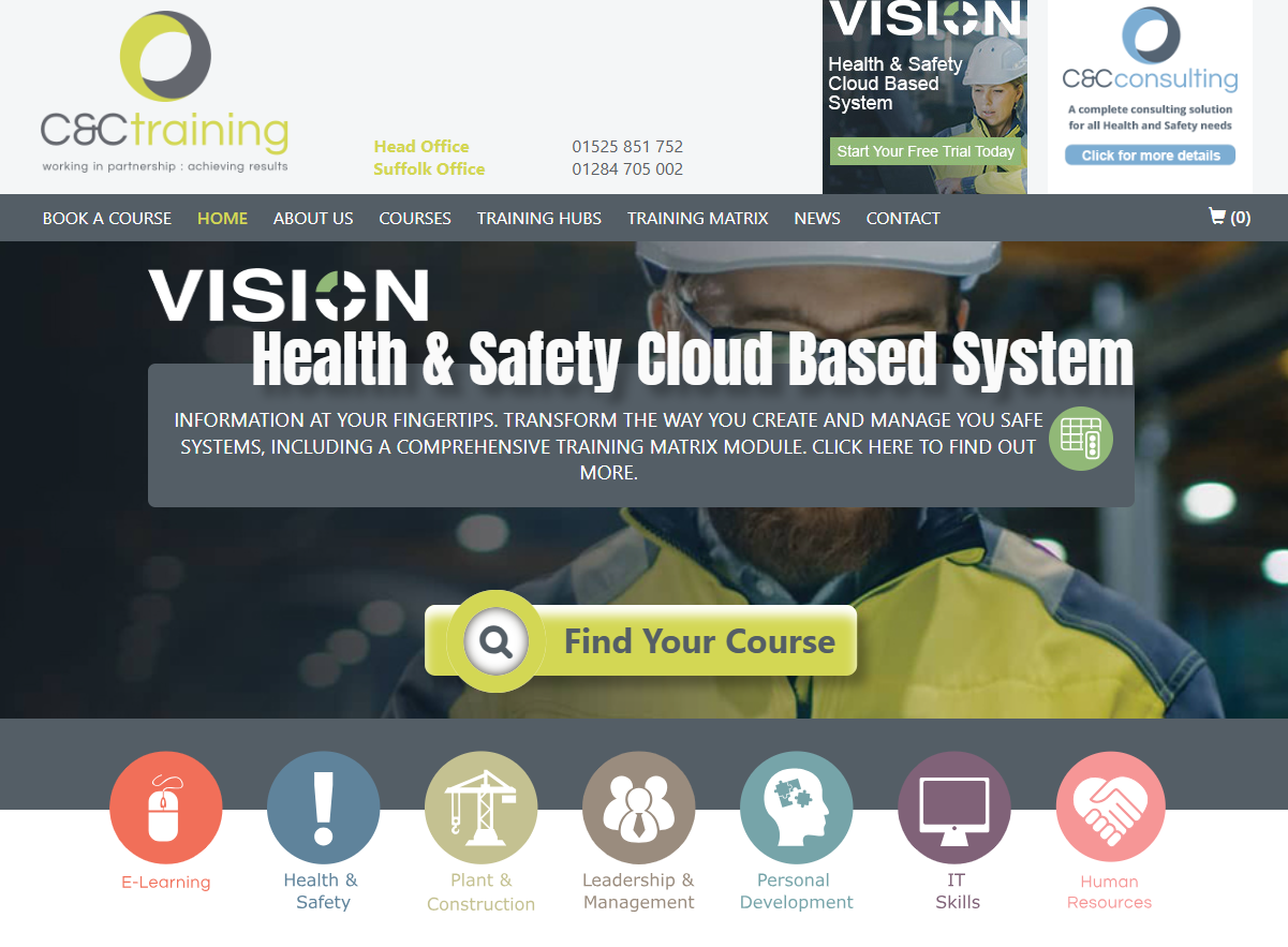 C&C Training Ltd Website