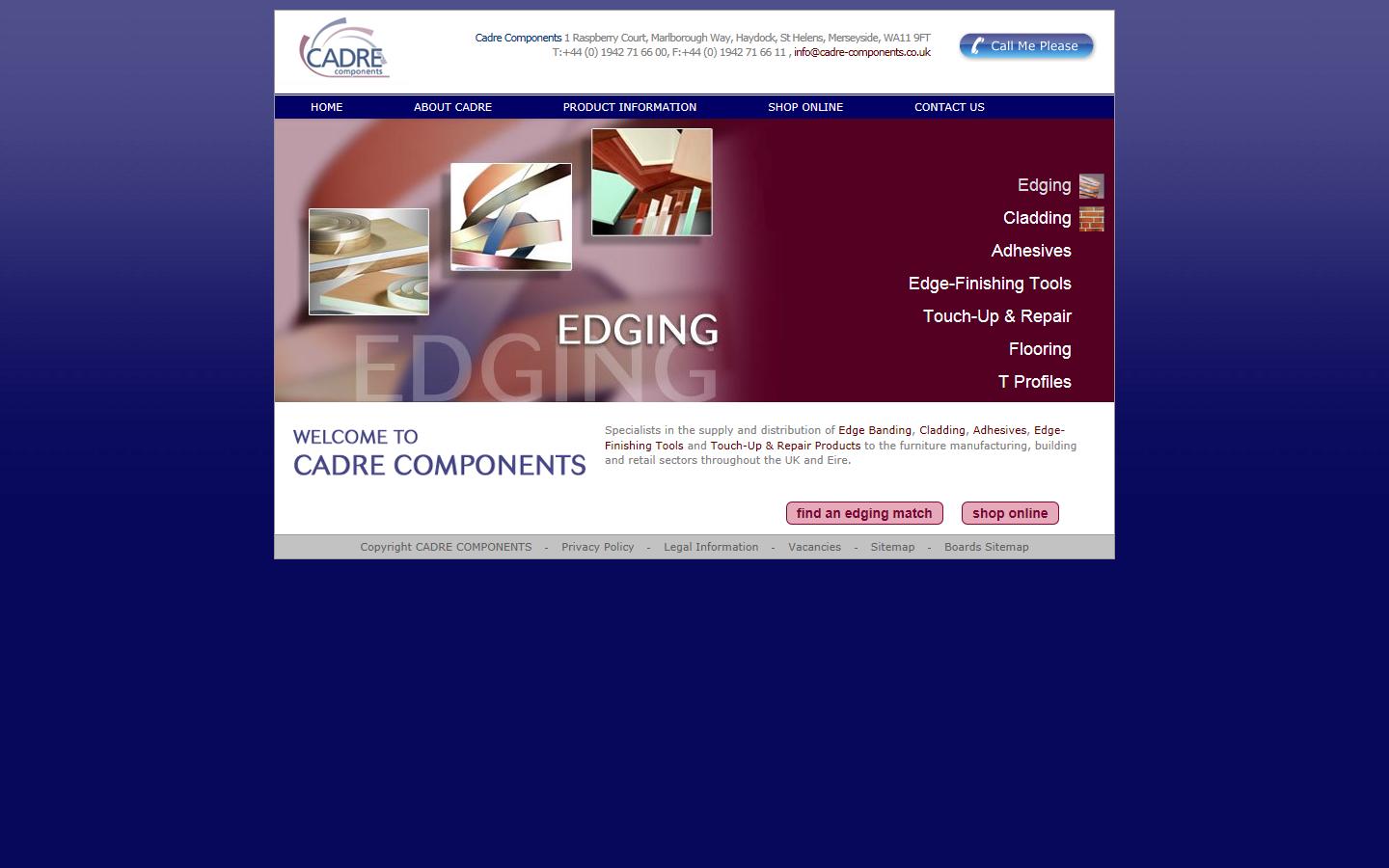 Cadre Components Ltd Website