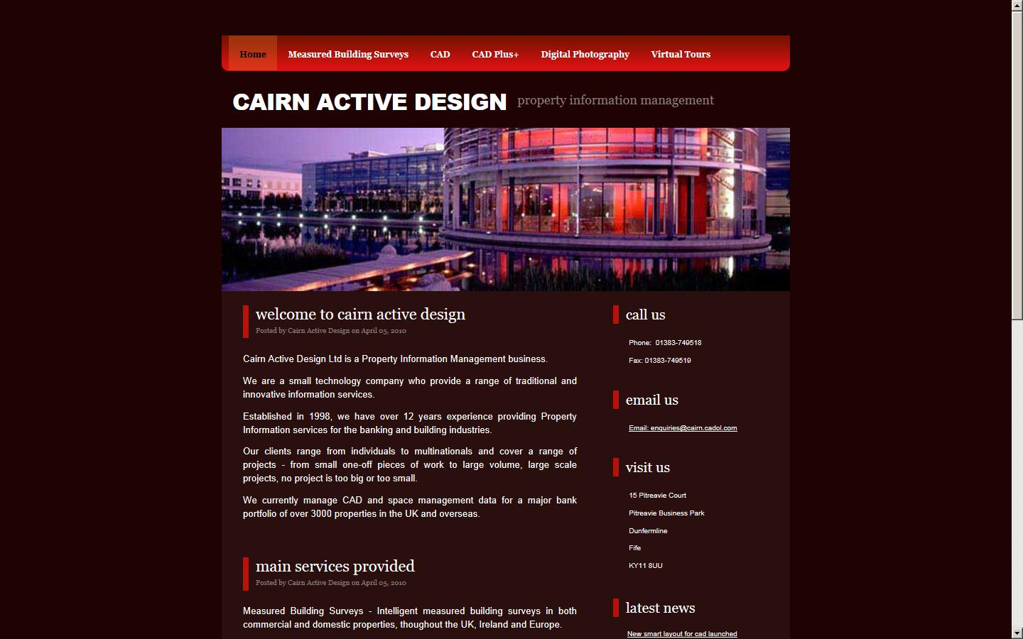 Cairn Active Design Ltd Website