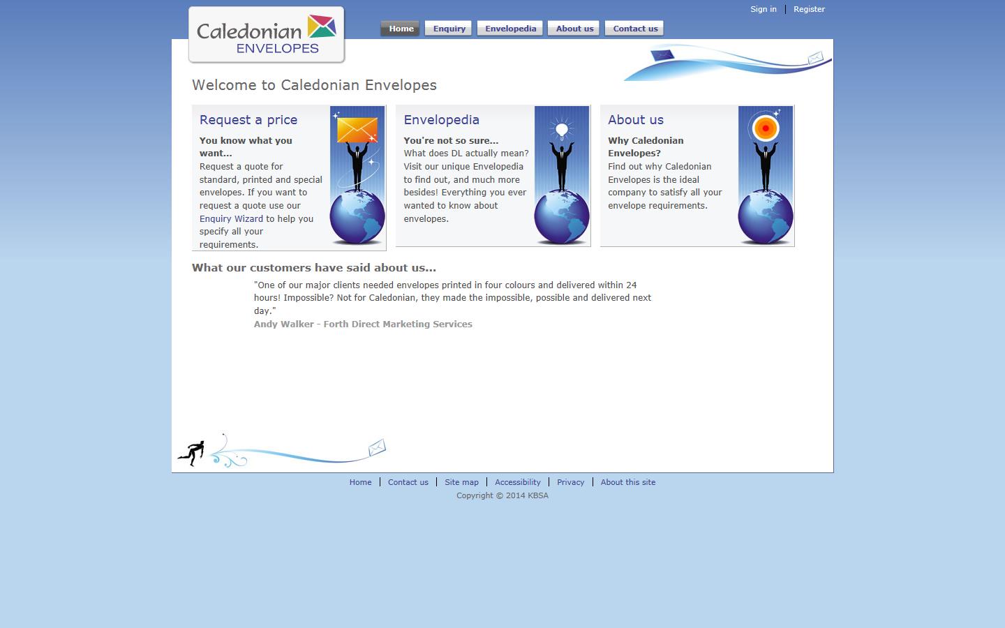Caledonian Envelopes Ltd Website