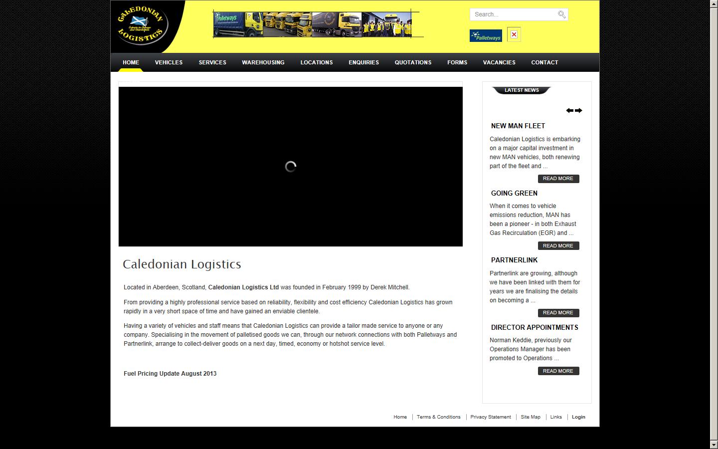 Caledonian Logistics Ltd Website