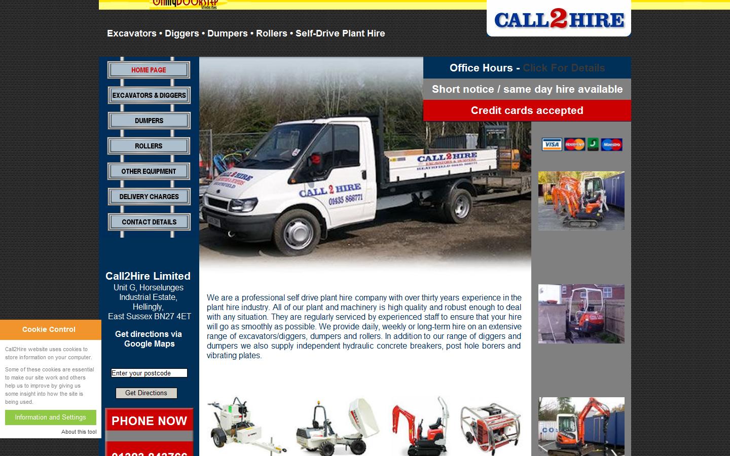 Call 2 Hire Ltd The little digger people! Website