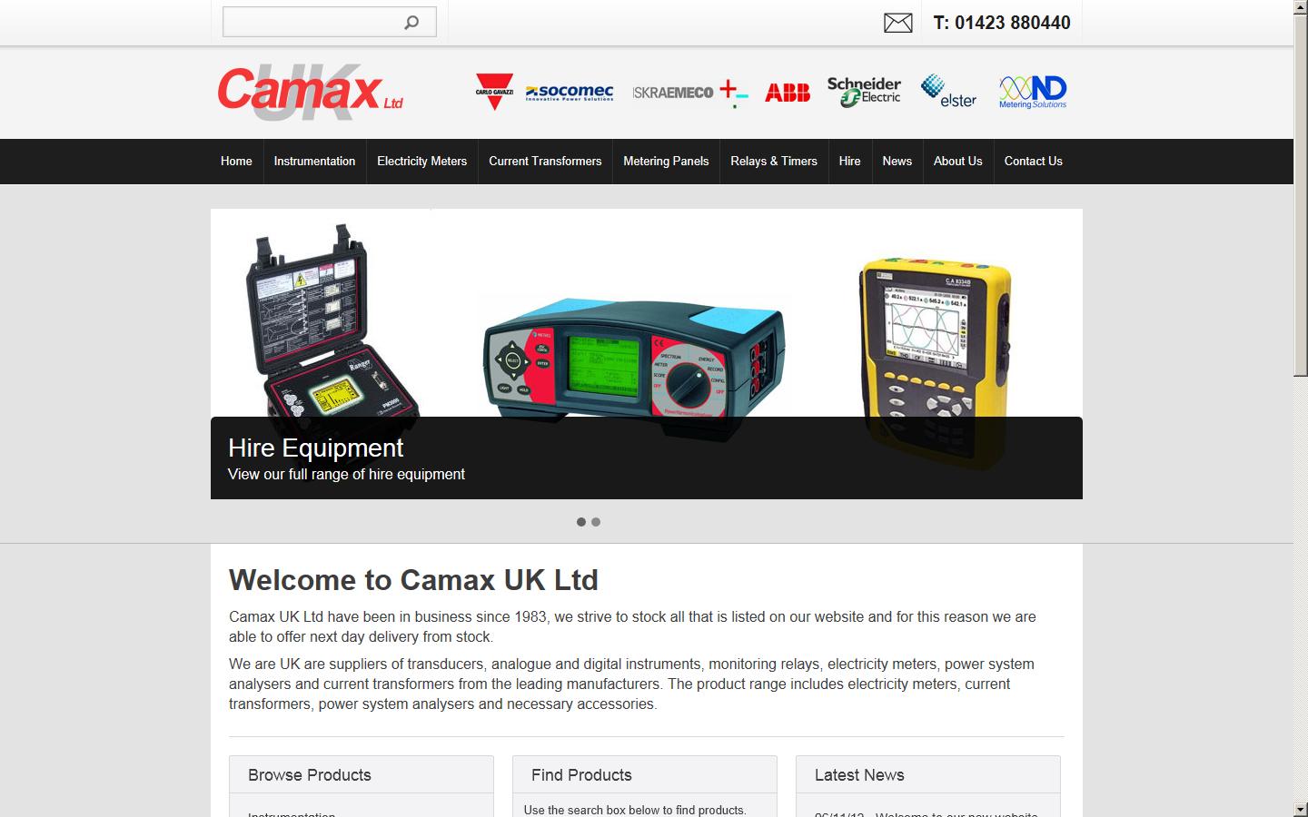 Camax UK Ltd Website