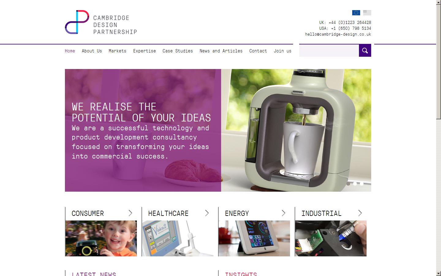 Cambridge Design Partnership Website