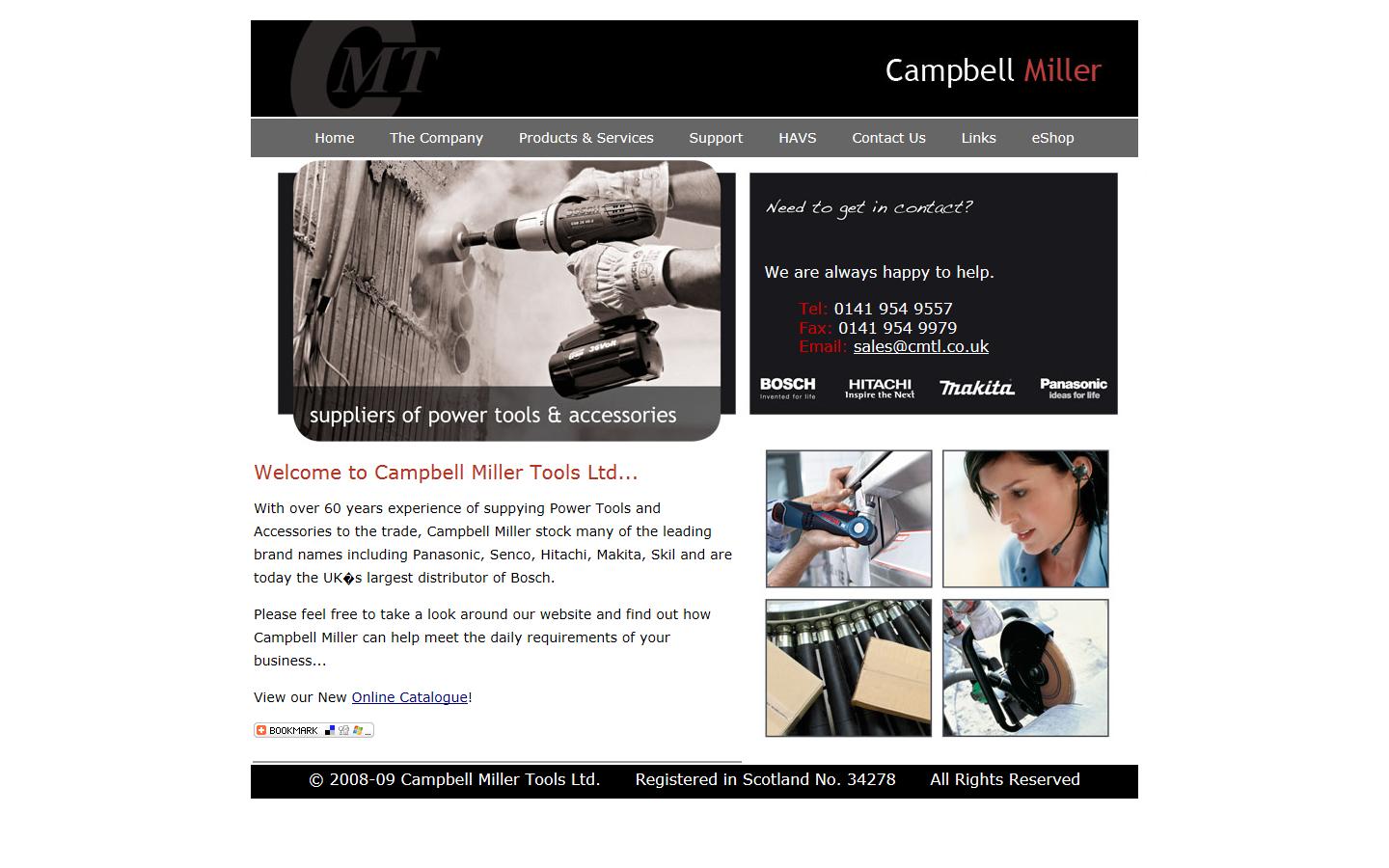 Campbell Miller (Tools) Ltd Website