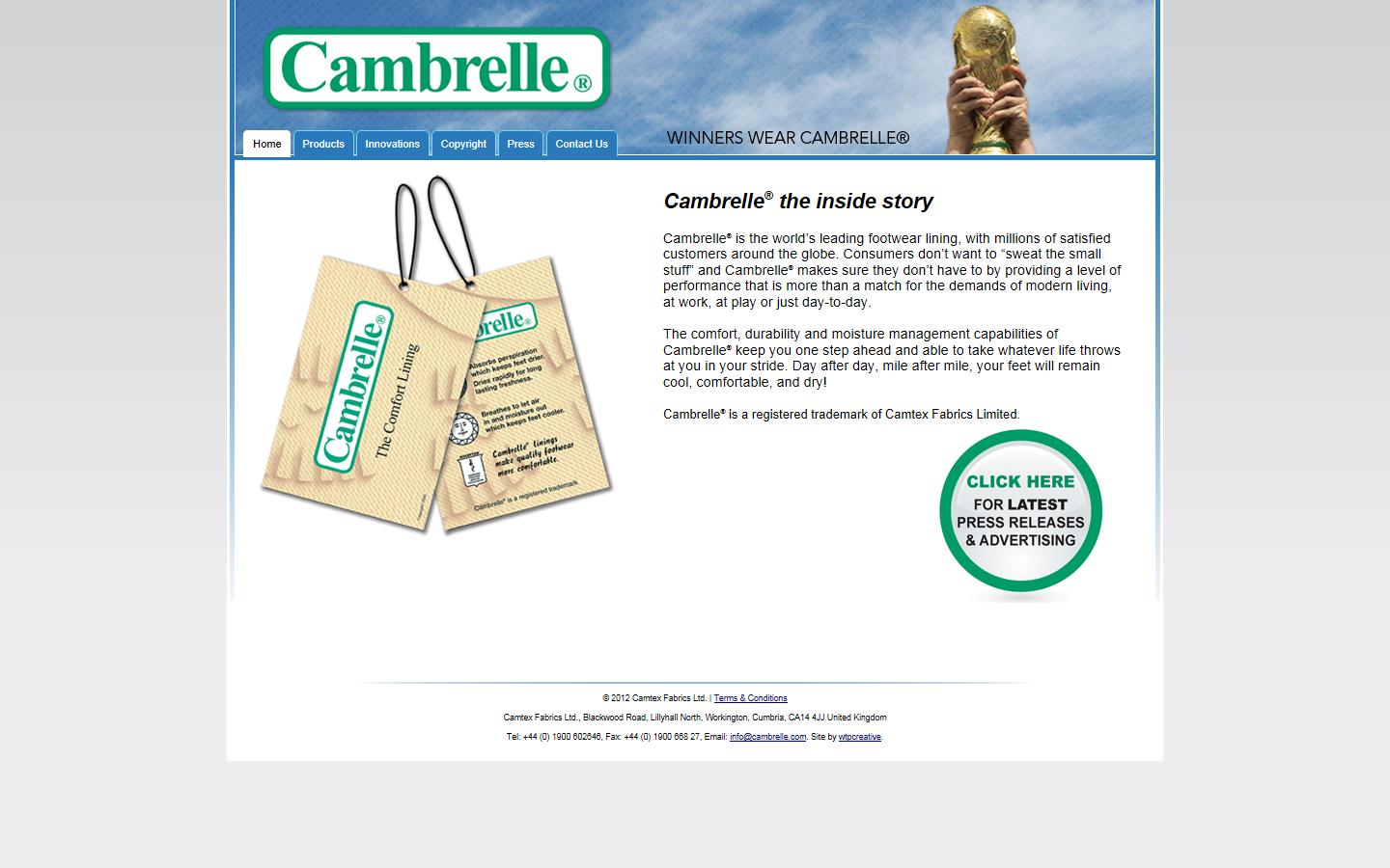 Camtex Fabrics Ltd Website