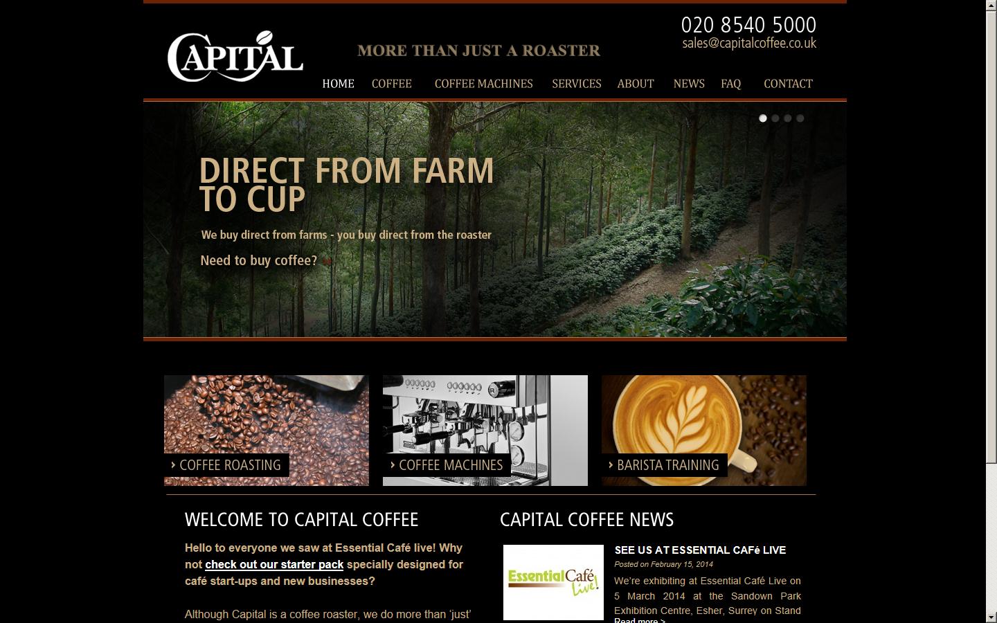 Capital Coffee Roasters Website