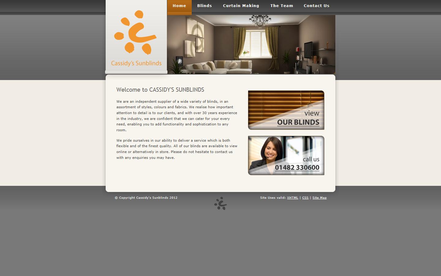 Cassidy''s Sunblinds Ltd  Website