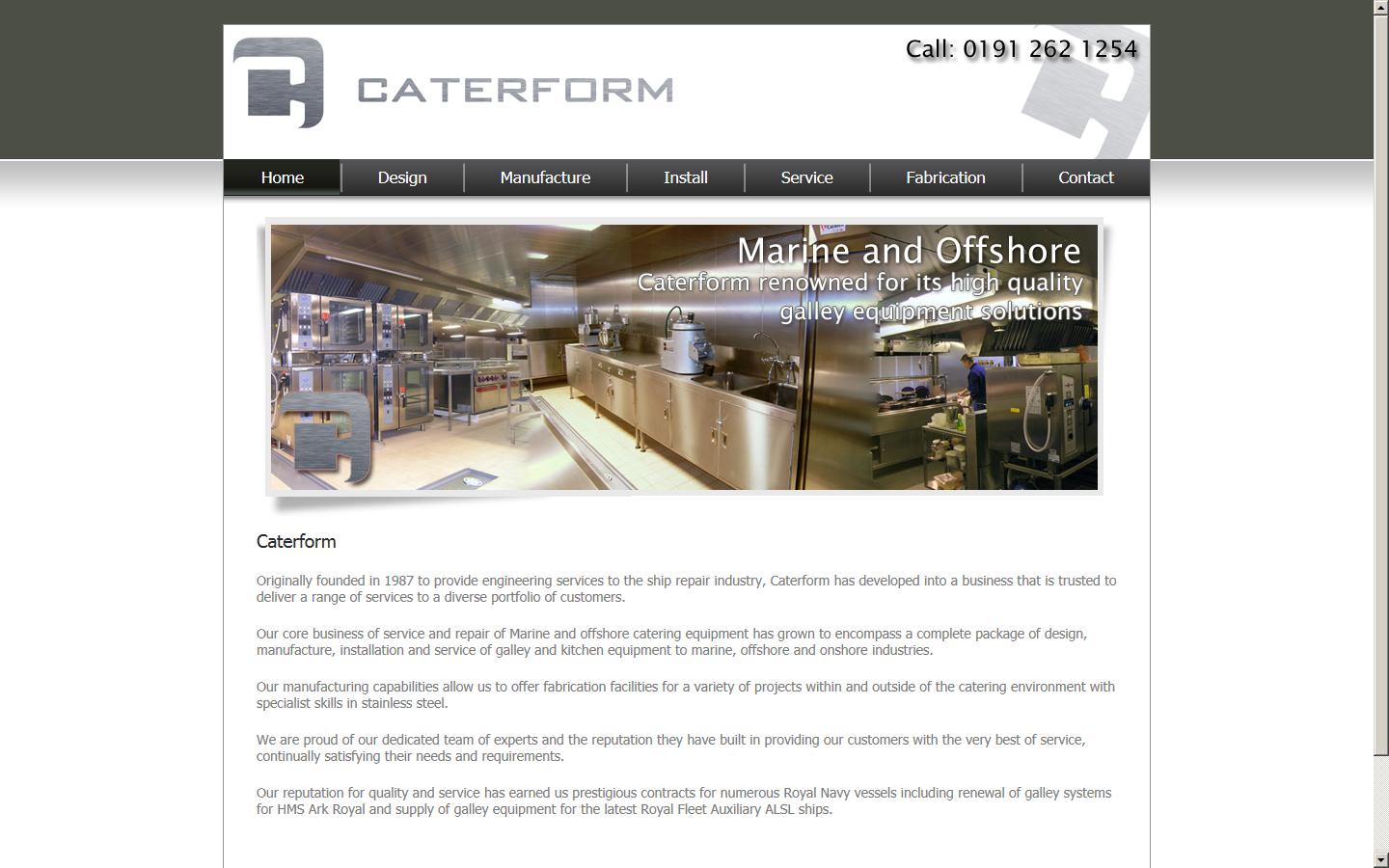 CATERFORM Ltd Website