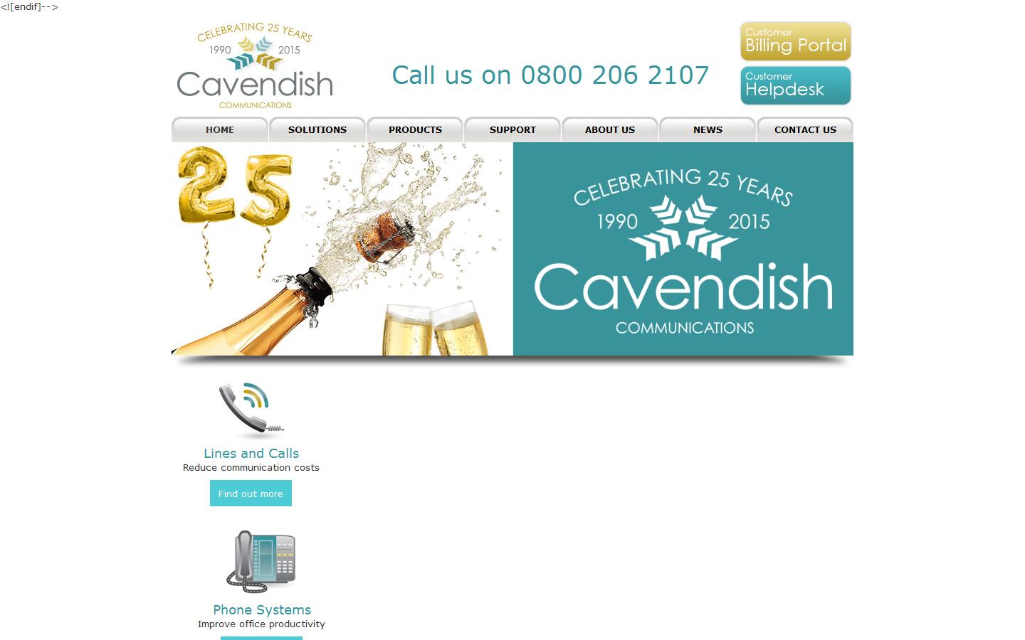 Cavendish Communications Ltd Website