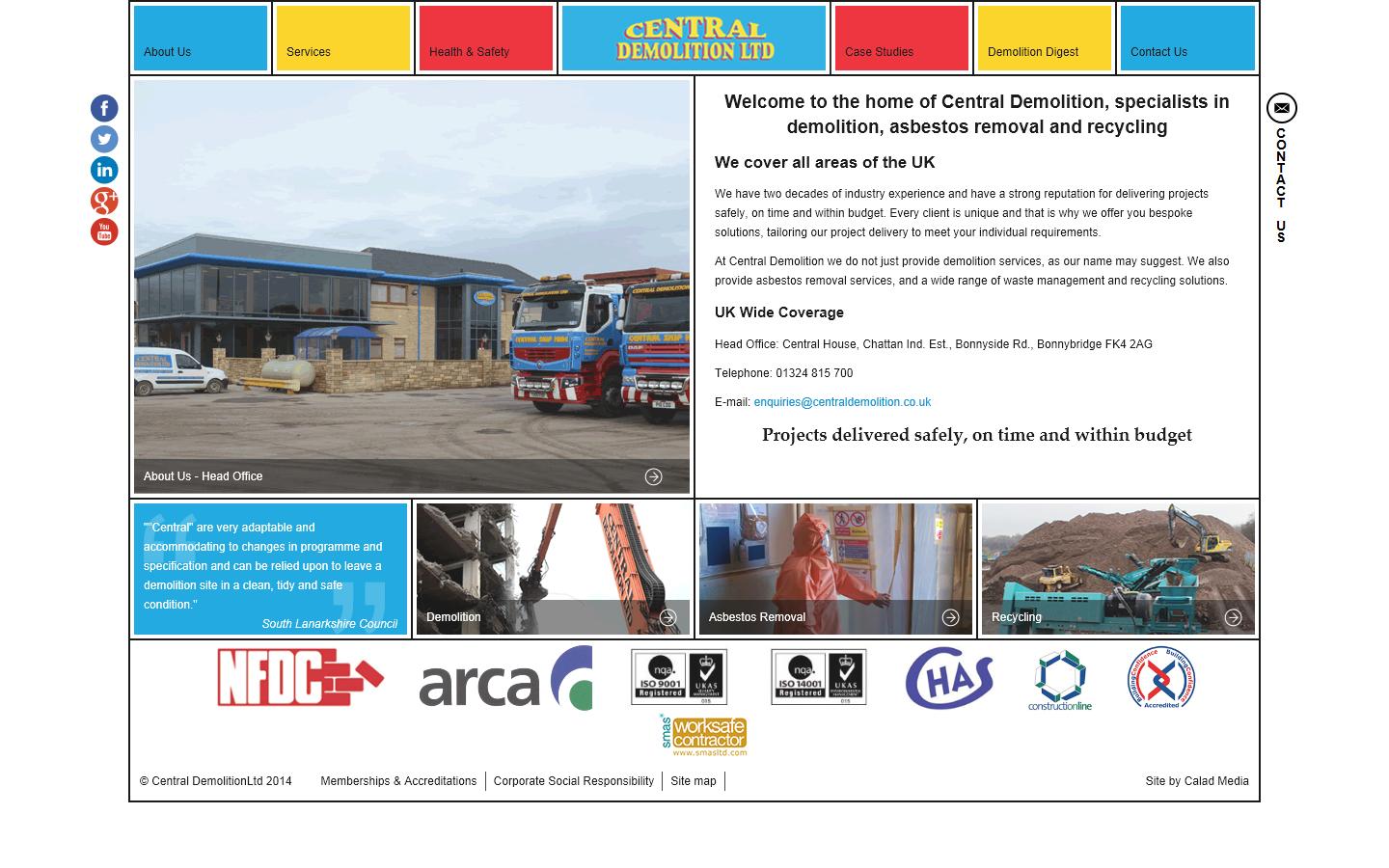 Central Demolition Ltd Website