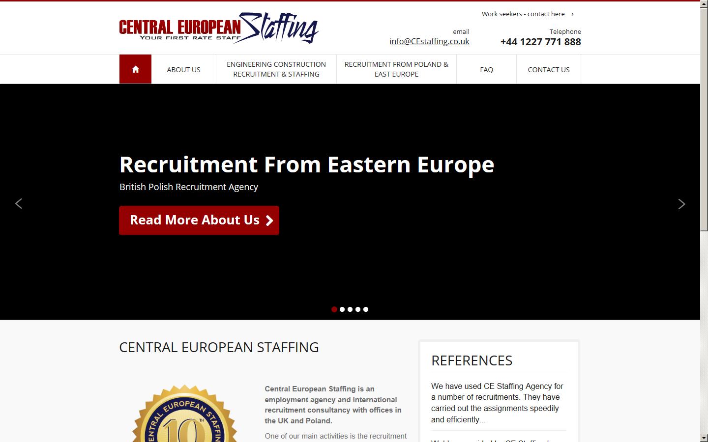 Central European Staffing Ltd Website