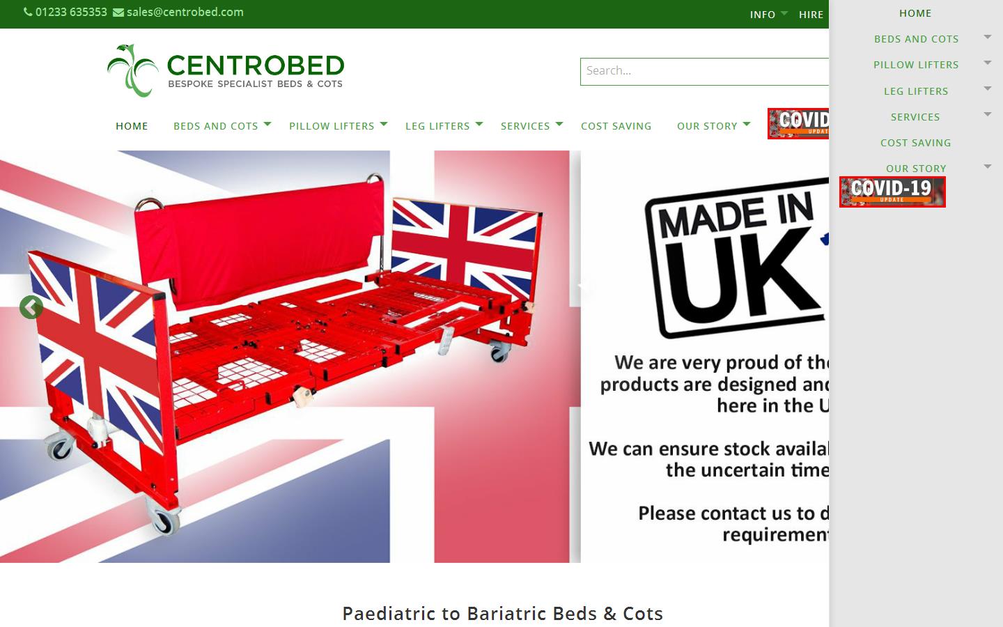 Centrobed UK Ltd Website