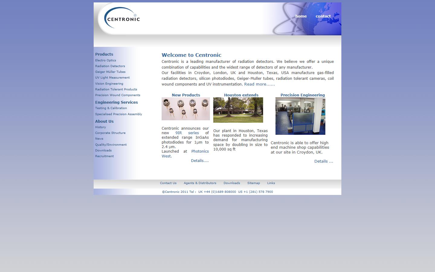 Centronic Ltd Website