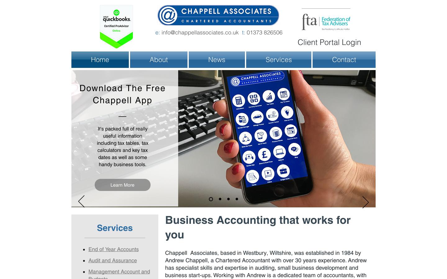 Chappell Associates Chartered Accountants Website