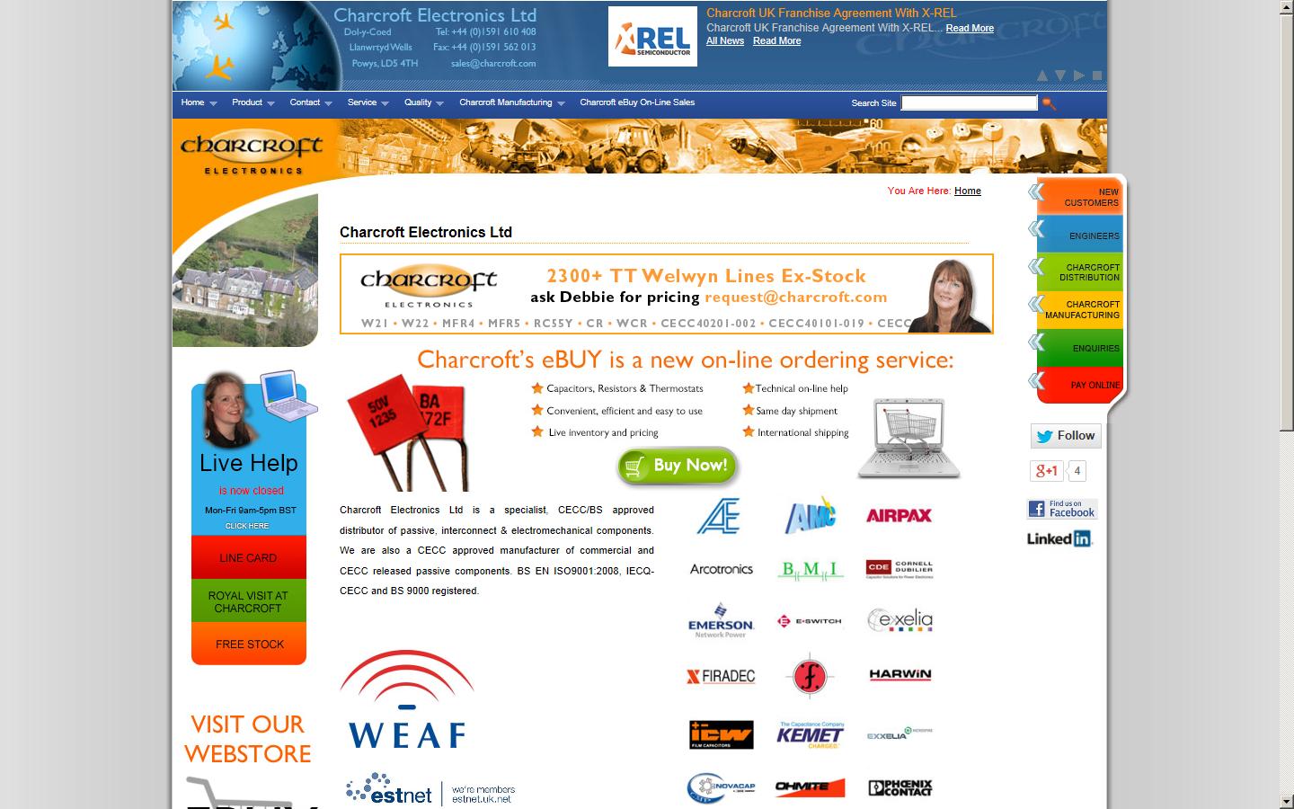 Charcroft Electronics Ltd Website