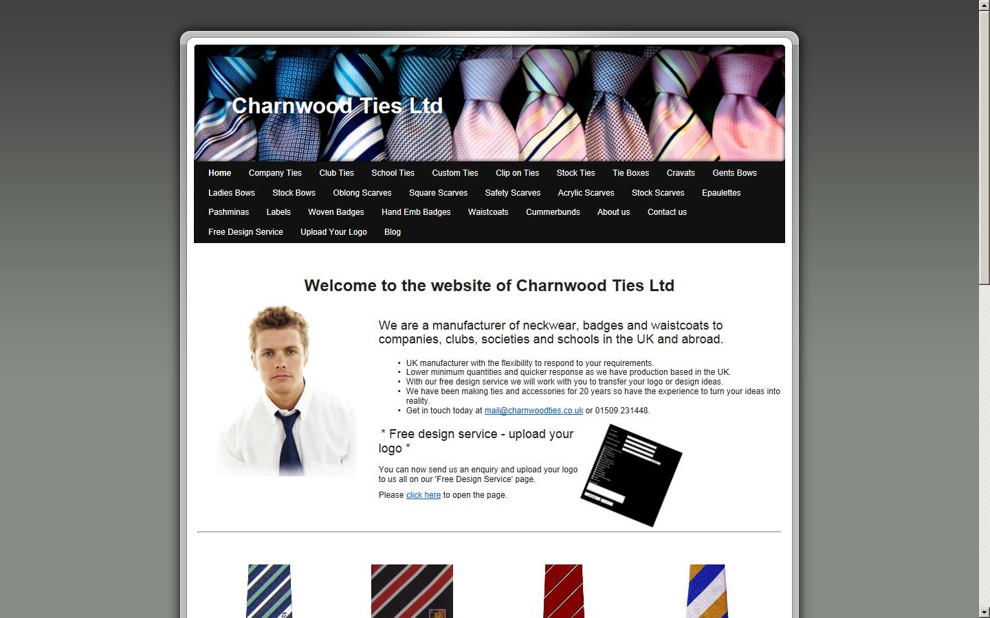 Charnwood Ties Ltd Website