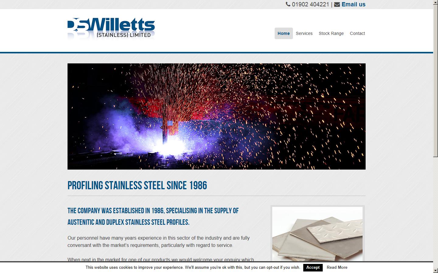 D.S. Willetts (Stainless) Ltd  Website