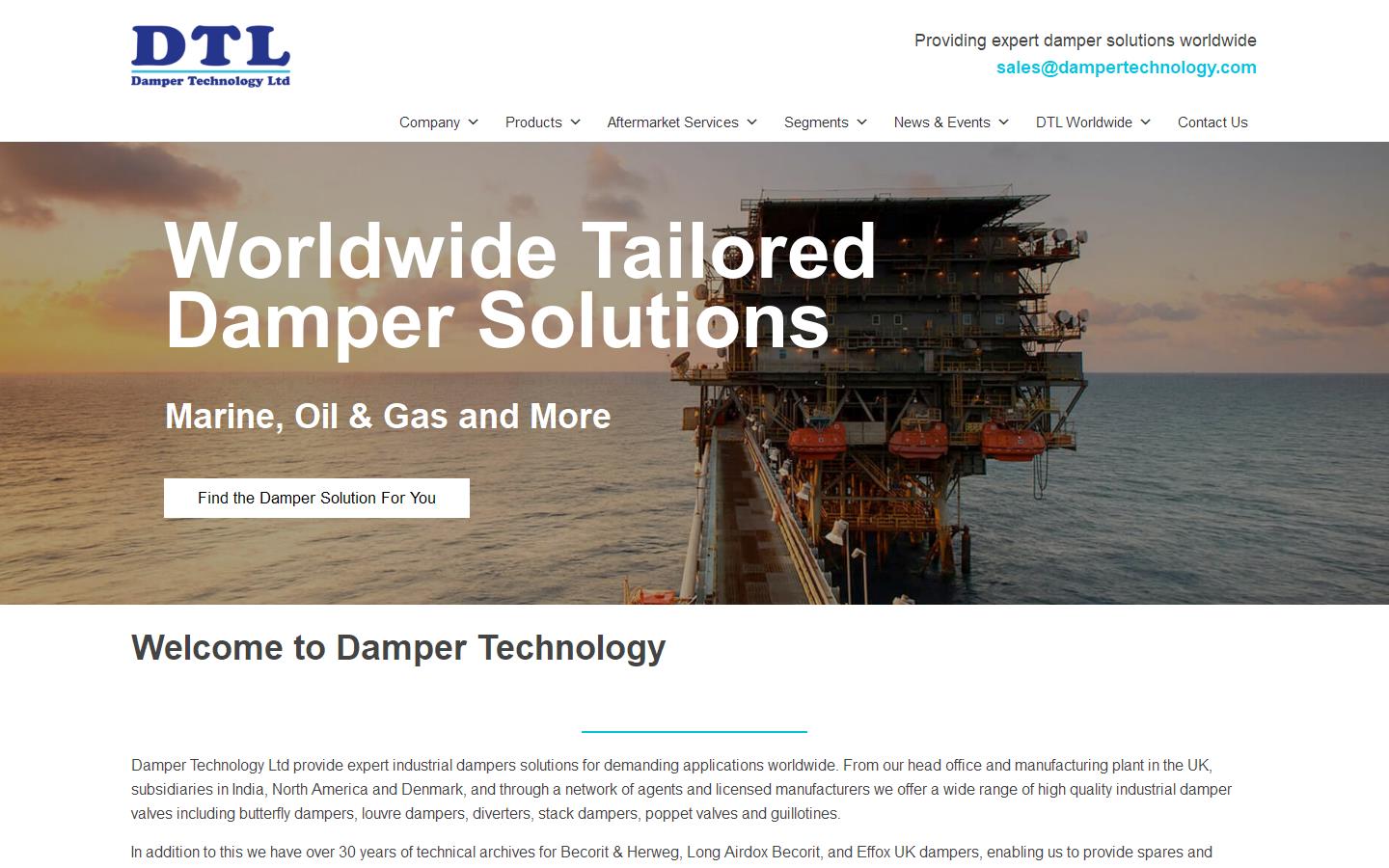 Damper Technology Ltd Website