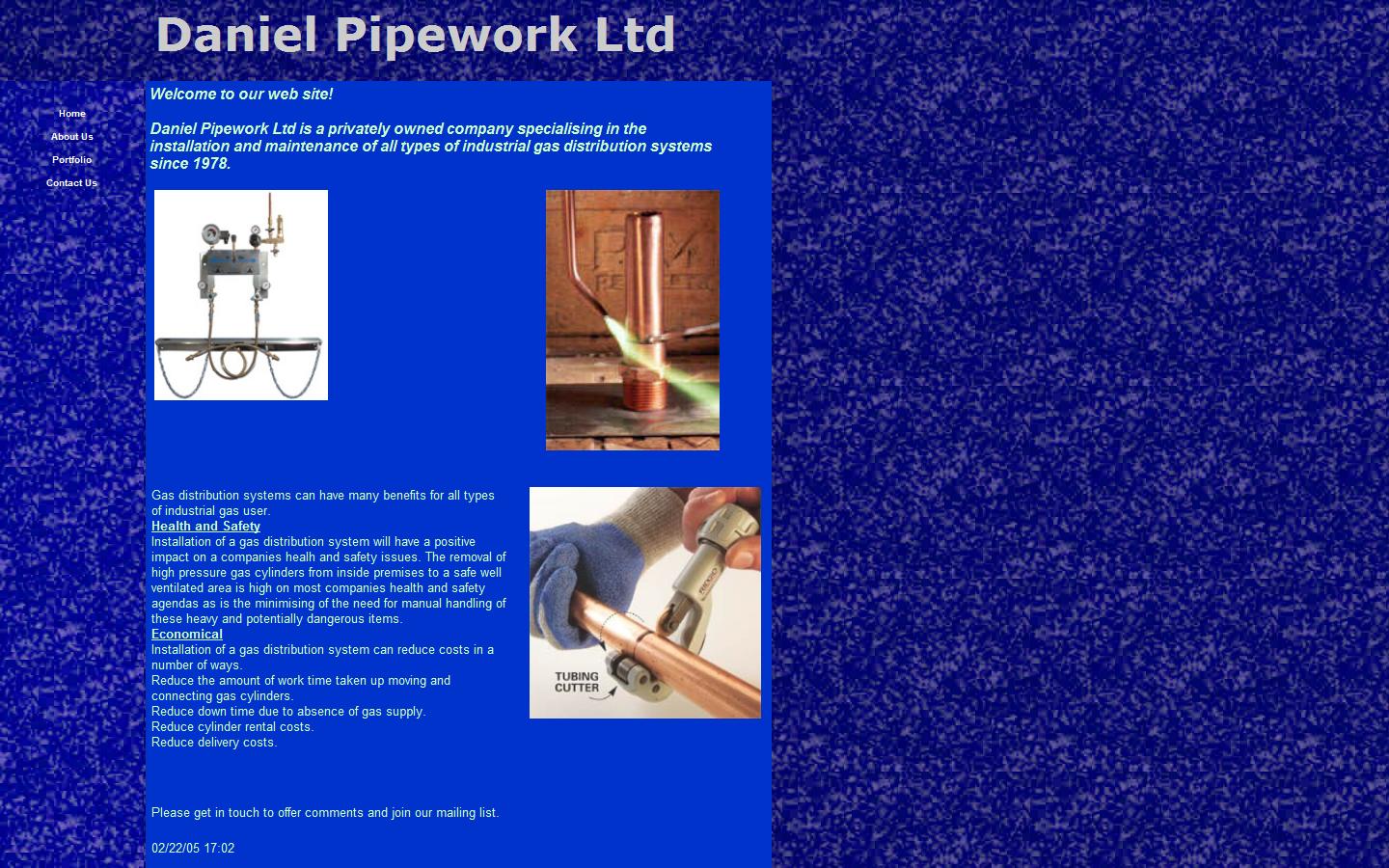 Daniel Pipework Ltd Website