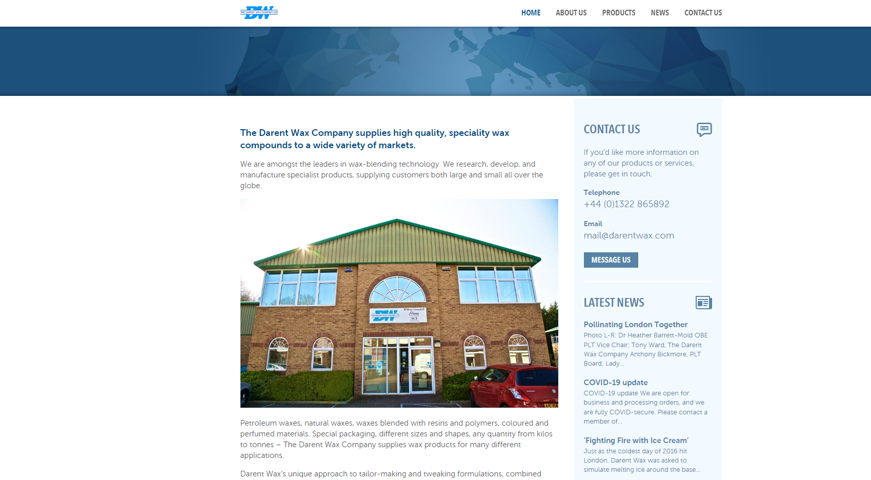 Darent Wax Company Ltd Website