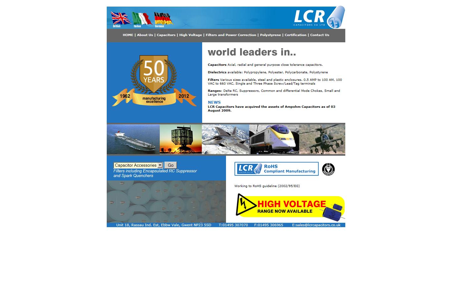 LCR Capacitors Ltd Website