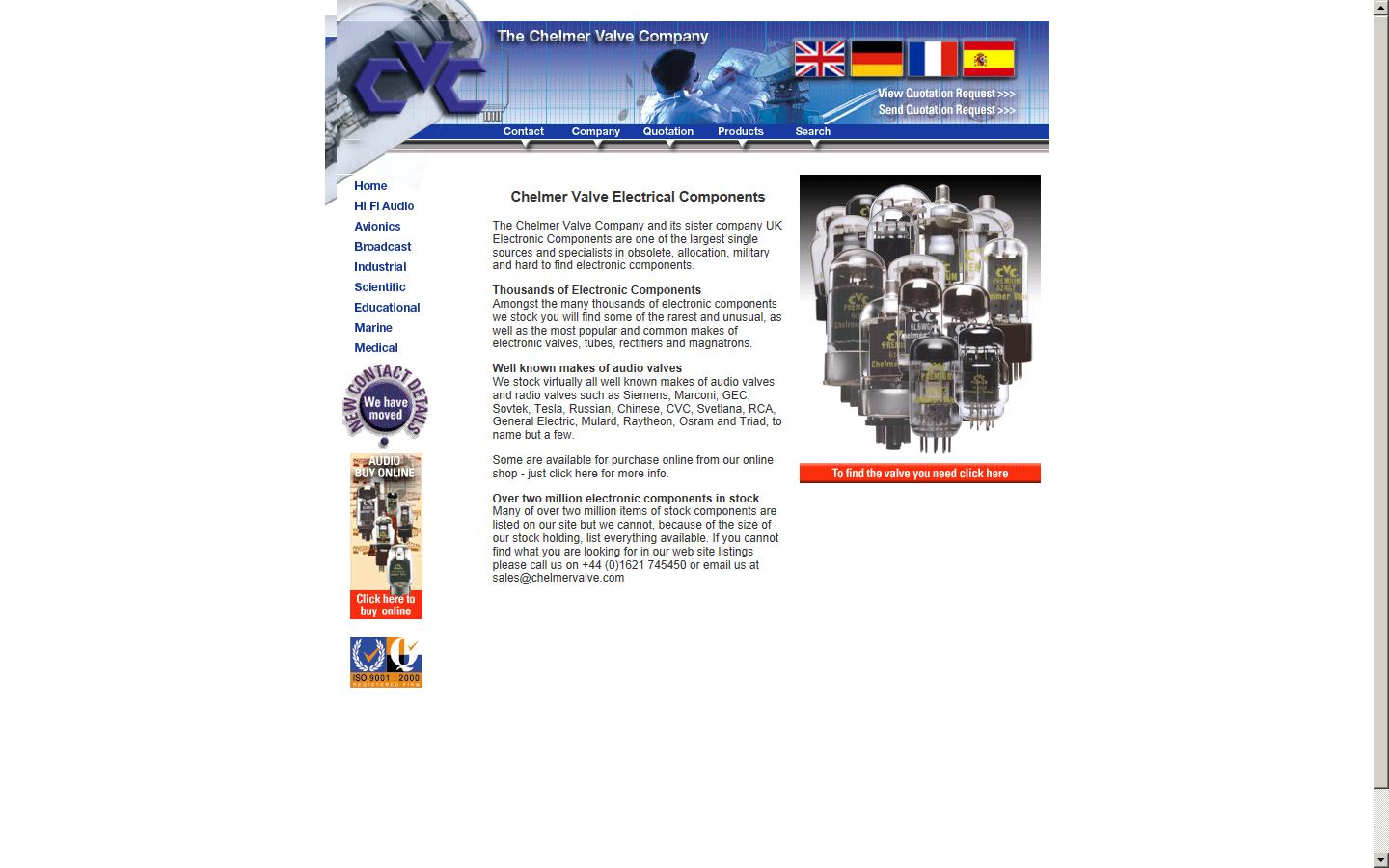 Chelmer Valve Company Ltd Website