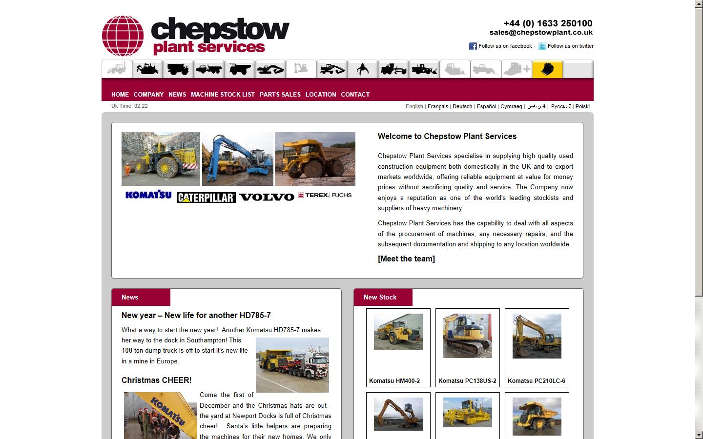 Chepstow Plant Services Ltd Website