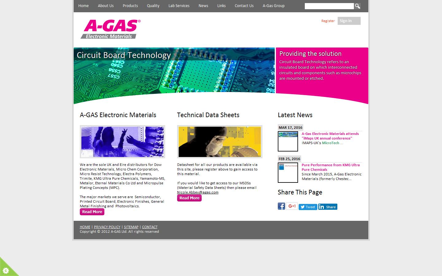 Agas Electronic Materials Website